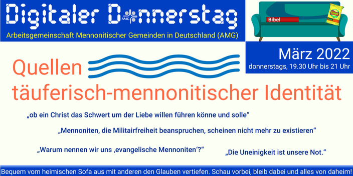 Digitaler Donnerstag Mennoniten Februar, Quellen zur täuferisch-mennonitischen Identität