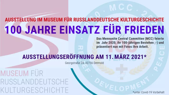 Mennonite Central Committee (MCC) Museum Ausstellung, im Museum für russlanddeutsche Kulturgeschichte.