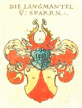 Langenmantel vom Sparren, auch Langmantel vom Sparn, Patriziergeschlecht Augsburg, Wappen der