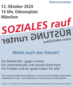 SOZIALES rauf – RÜSTUNG runter