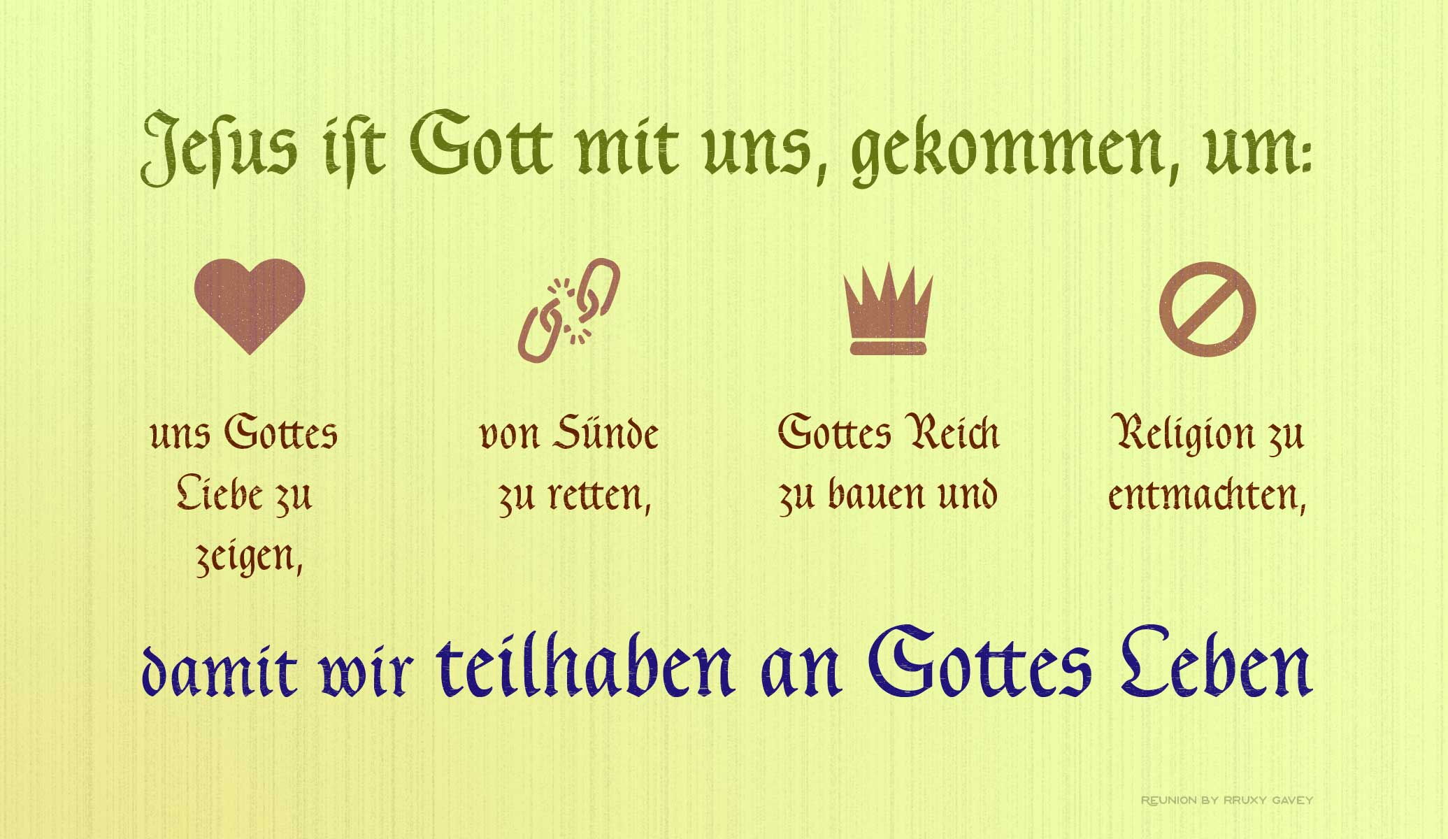Jesus Punkt, Bruxy Cavey, Reunion, teilhaben an Gottes Leben, Jesus Punkt, Bruxy Cavey, Reunion, teilhaben an Gottes Leben,