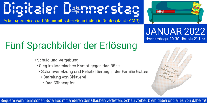 Digitaler Donnerstag Mennoniten Jannuar, Fünf Sprachbilder der Erlösung