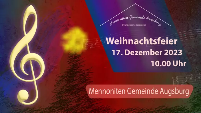 Weihnachten, Mennoniten Gemeinde Weihnachtsfest Christtag 2023.