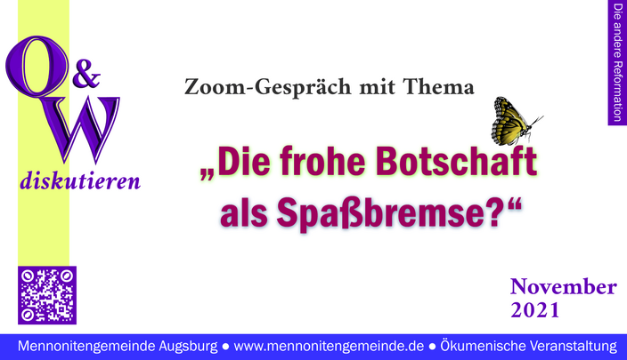 Die frohe Botschaft als Spaßbremse, Onlinediskussion, Podiumsgespräch. ökumenisch Ökumene