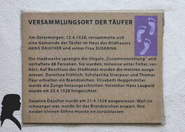 Susanna Daucher Gedenktafel Susanna Daucher Gedenktafel