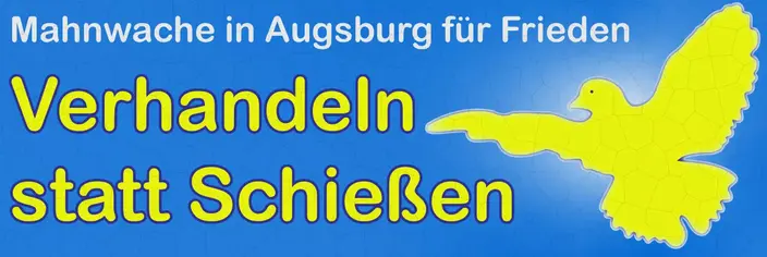 Mahnwache Augsburg, Frieden für die Ukraine.