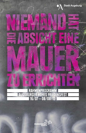 Friedensfest Programm Titelseite Friedensfest Programm Titelseite