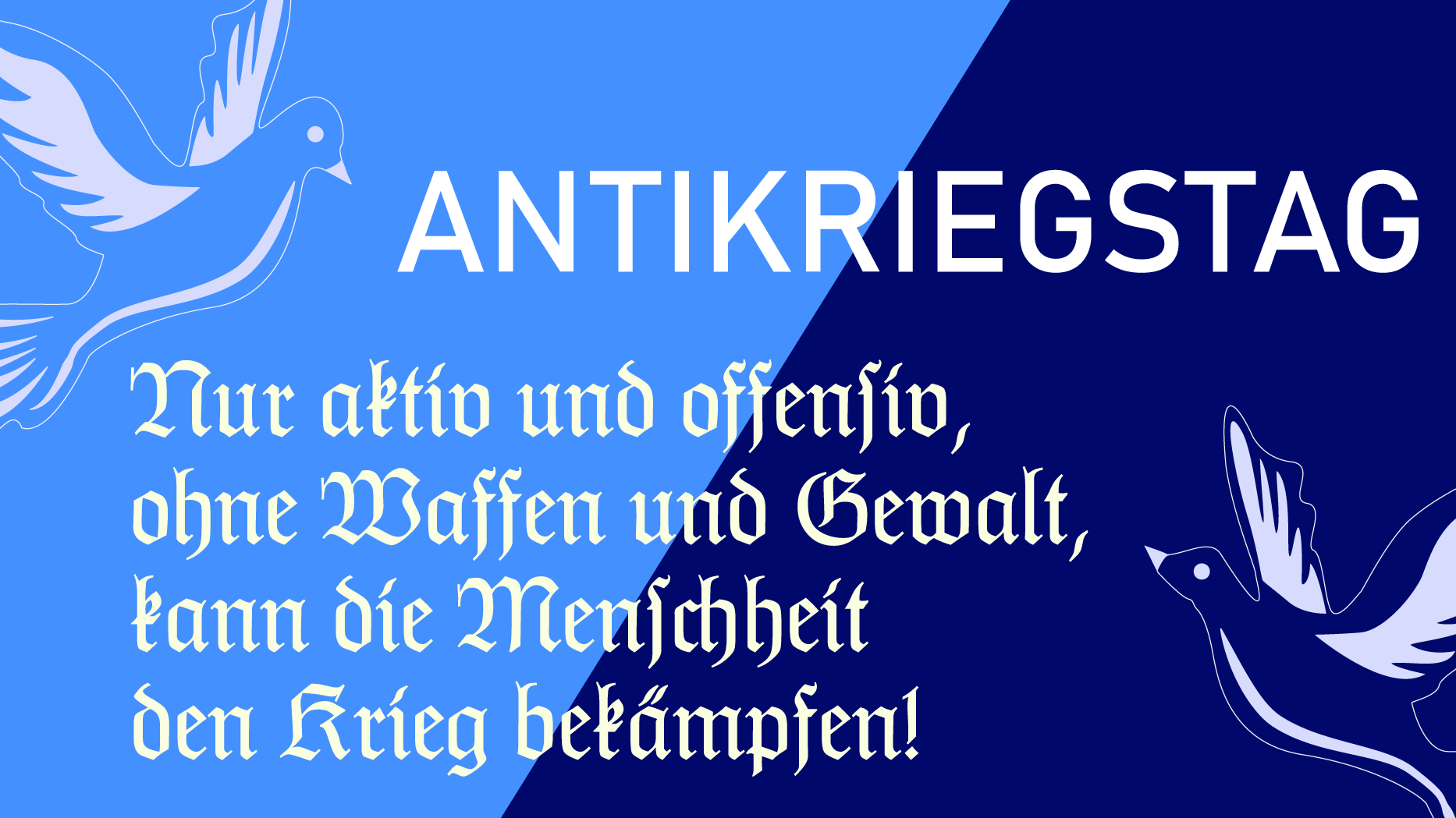 Antikriegstag, Weltfriedenstag, Logo