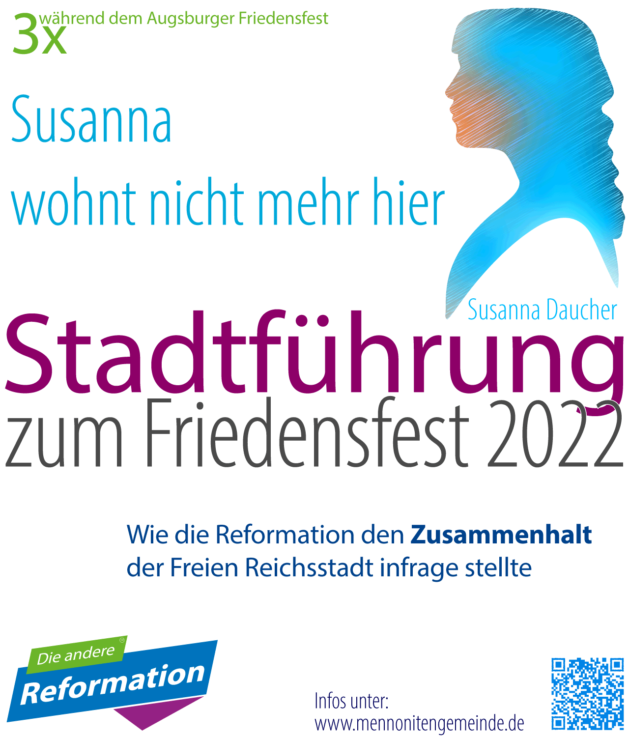 Stadtführung Friedensfest Augsburg Thema Zusammenhalt, Susanna Daucher.
