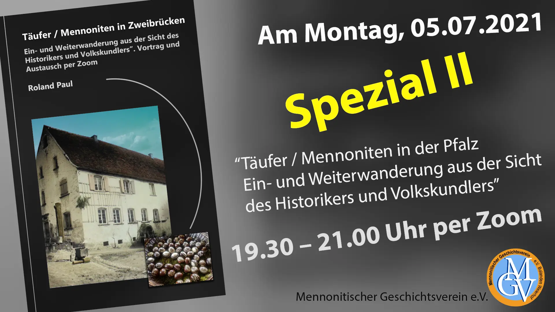 Mennonitischer Geschichtsverein. Täufer / Mennoniten in Zweibrücken, Pfalz.