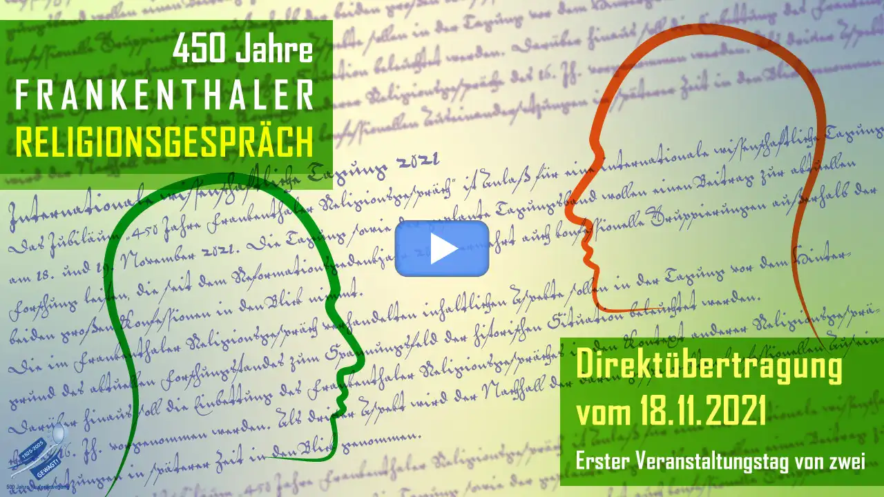 Frankenthaler Religionsgespräch Livestream auf YouTube.