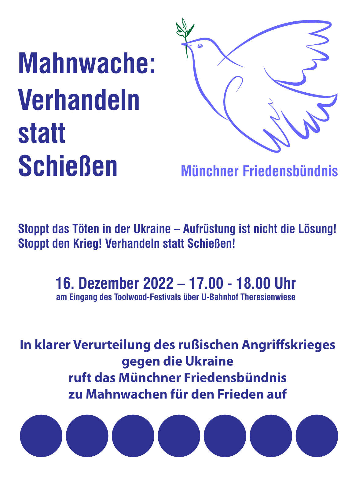 Mahnwache München, Münchner Friedensbündnis.