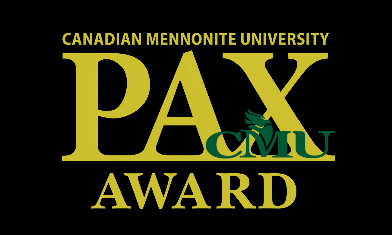 PAX-Award 2023 der Canadian Mennonite University (CMU)