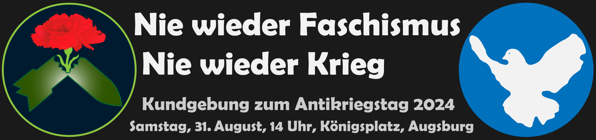 Antikriegstag Kundgebung Augsburg 2024