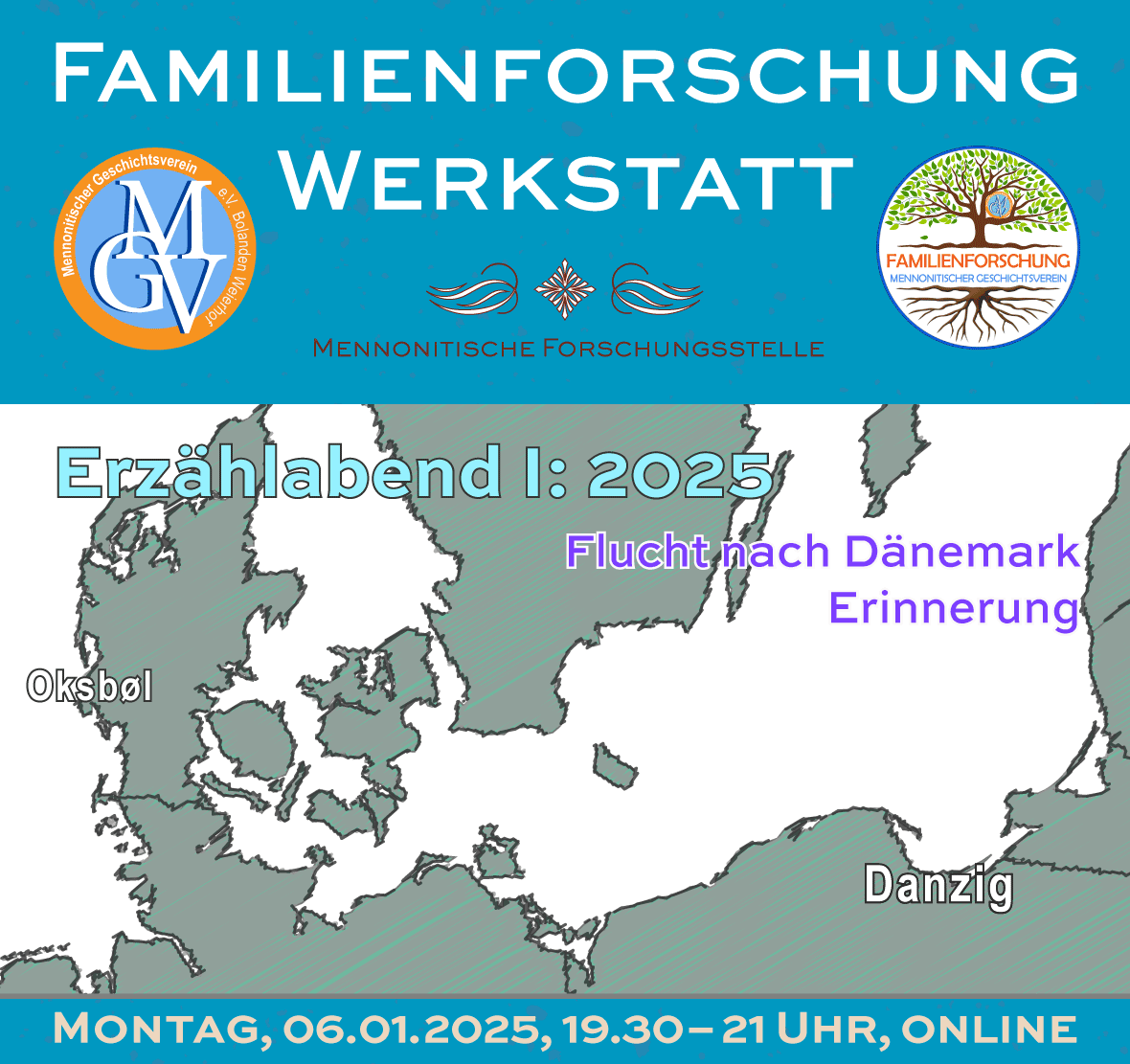 Mennoniten Familienforschung Erzählabend Flucht über Dänenark