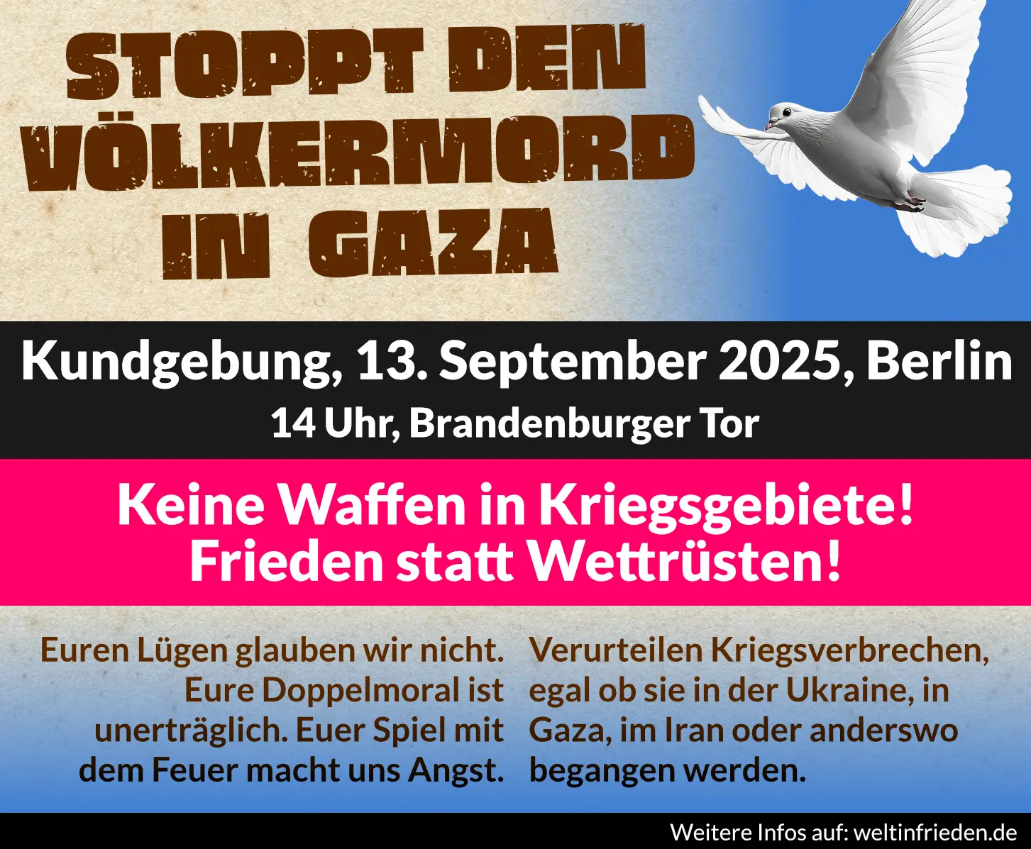Kundgebung 13. September Berlin.