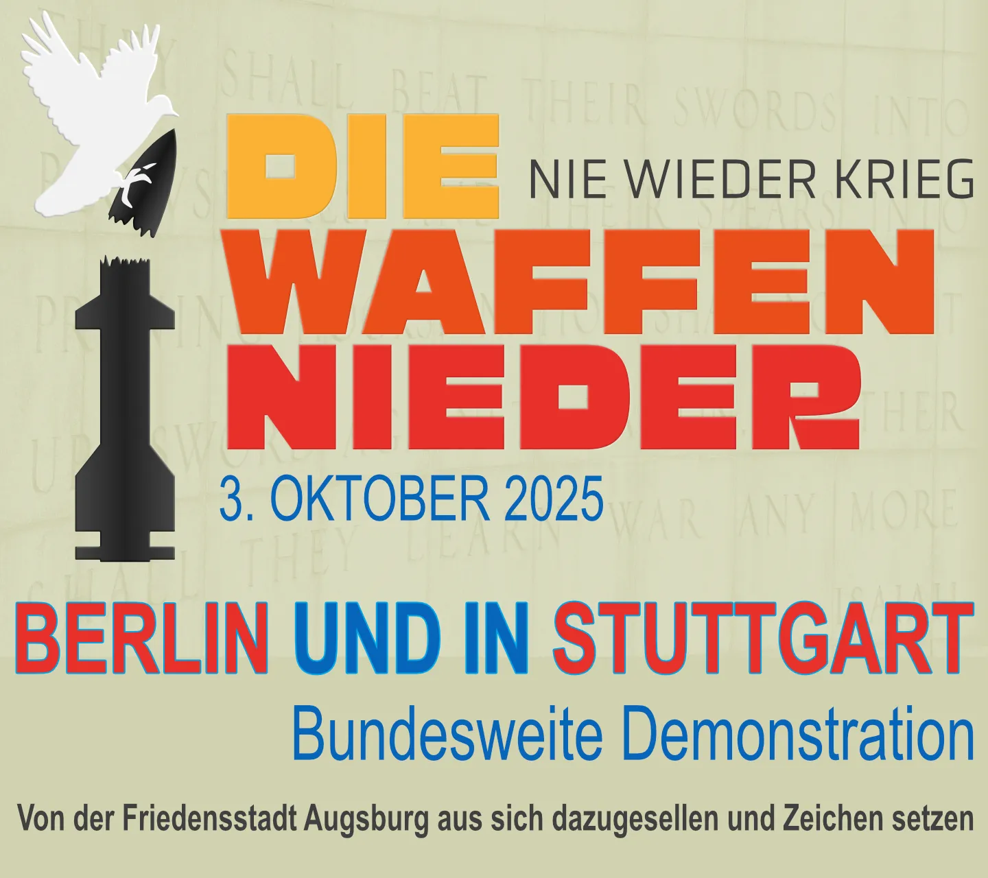 Die Waffen nieder! Demonstration Kundgebung