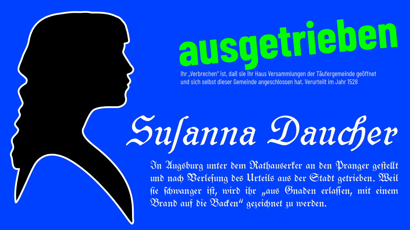 Susanna Daucher, Täuferin, Wiedertäuferin, Augsburg, Bayern,