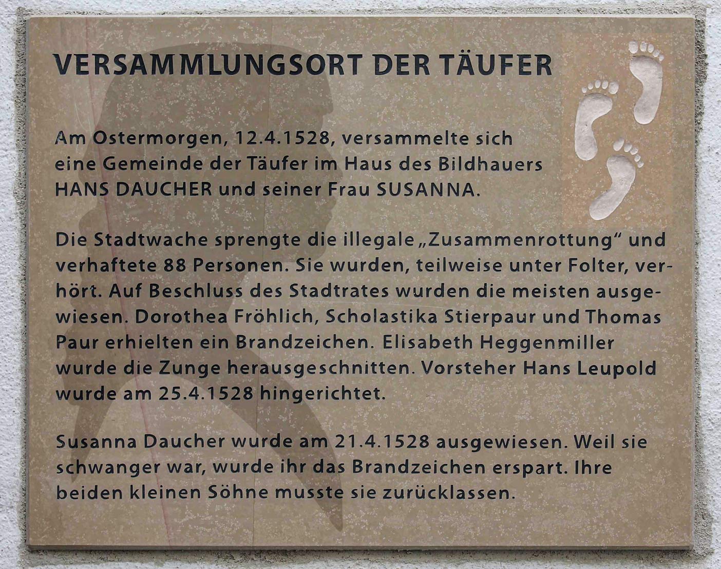 Daucherhaus Gedenktafel